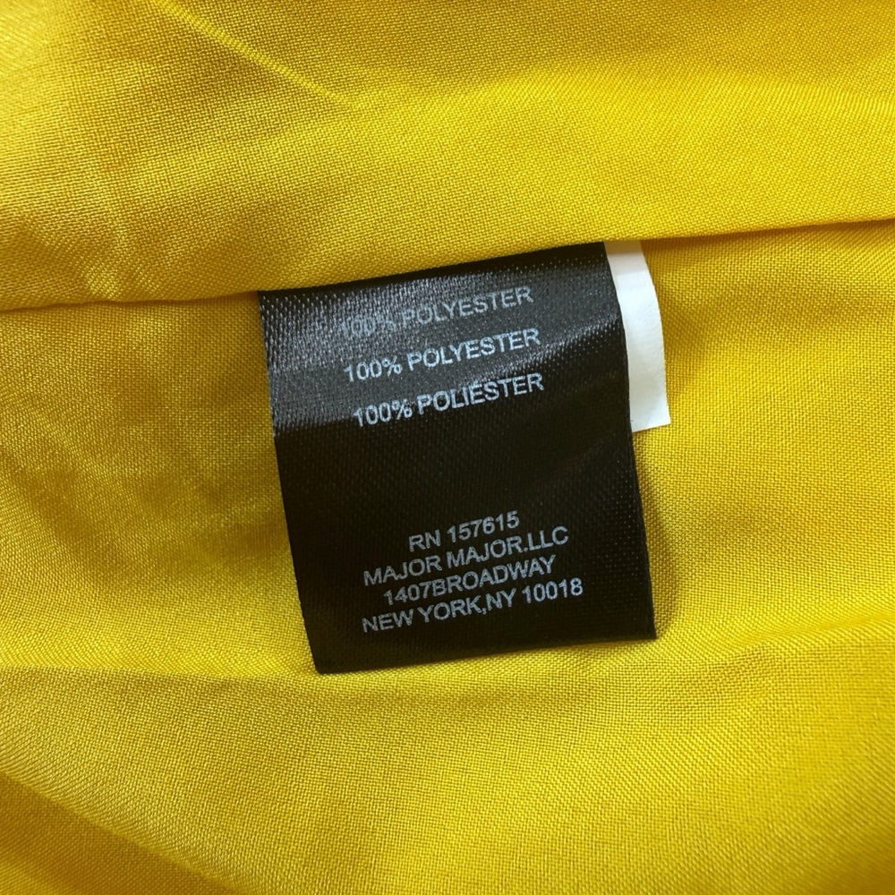 Tahari ASL Yellow Midi Dress Size 10 Button Front Tiered Hot Mustard NWT - Picture 6 of 9